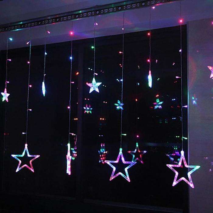 Multi Colored Hanging Stars String Light