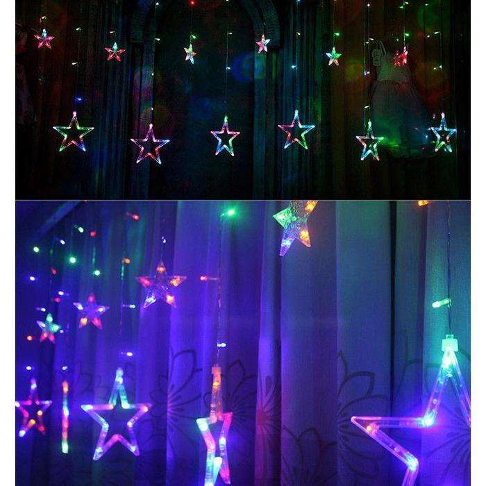 Multi Colored Hanging Stars String Light