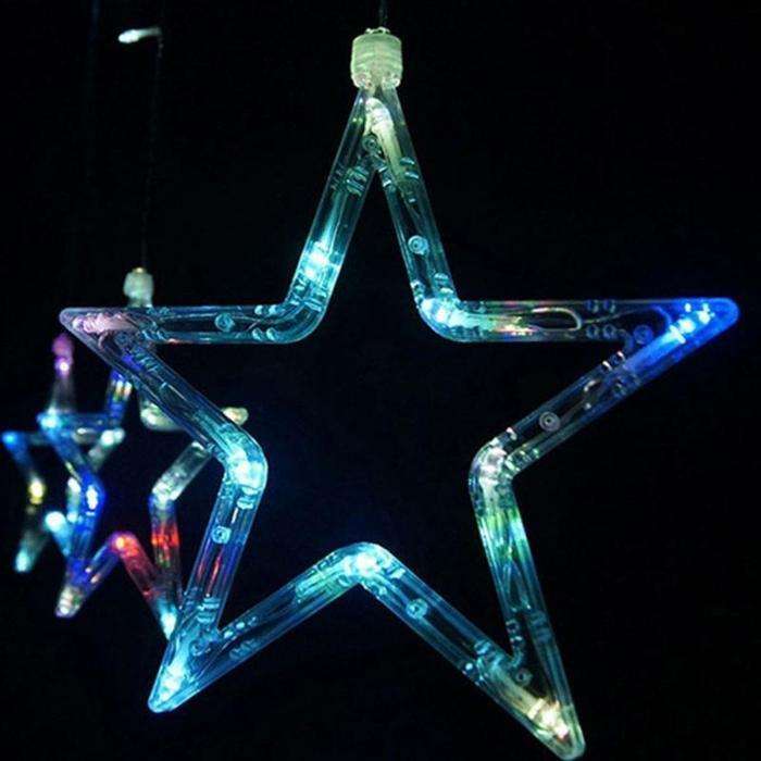 Multi Colored Hanging Stars String Light