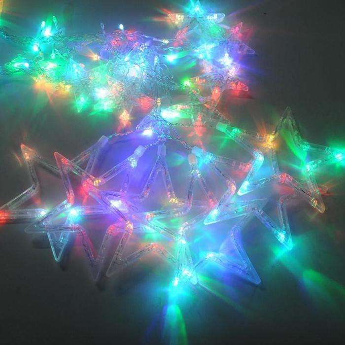 Multi Colored Hanging Stars String Light