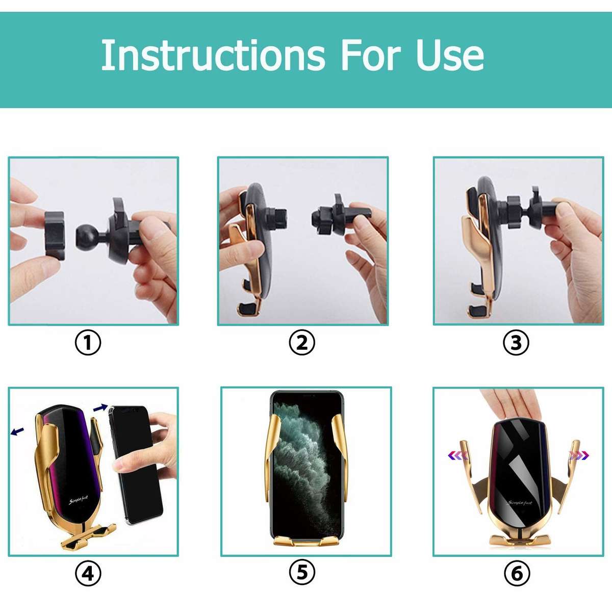 R1 Smart Sensor Car Wireless Charger