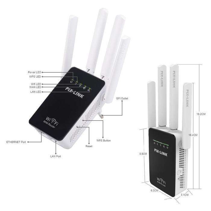 PIX-LINK Wireless WIFI Router/Repeater/Booster