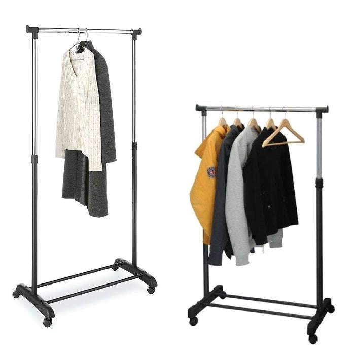 Single Pole Telescopic Clothes Rack