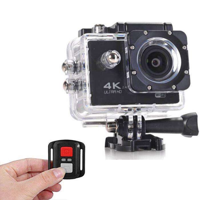 Ultra HD 4K Sports Camera With Remote Control - Black