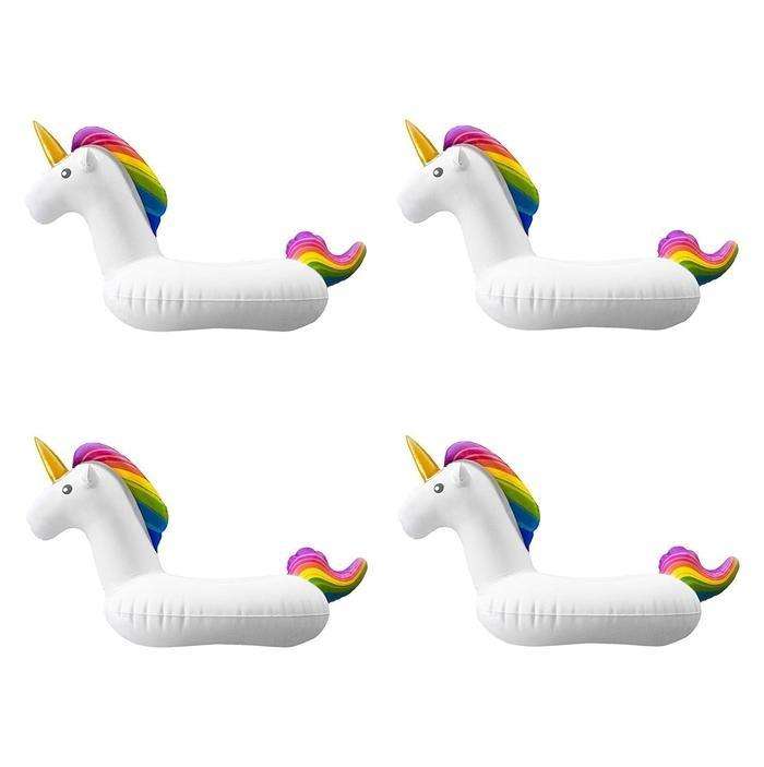 Unicorn Inflatable Cup Holders (Pack Of 4)