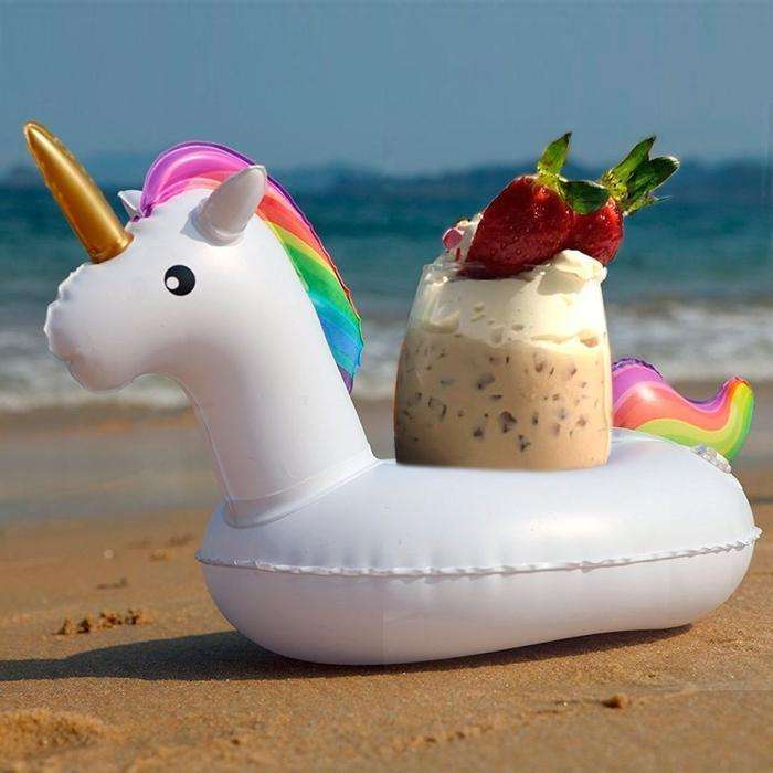 Unicorn Inflatable Cup Holders (Pack Of 4)