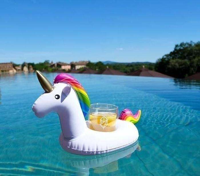Unicorn Inflatable Cup Holders (Pack Of 4)