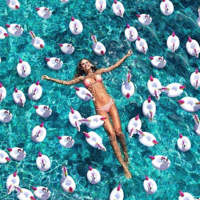 Unicorn Inflatable Cup Holders (Pack Of 4)