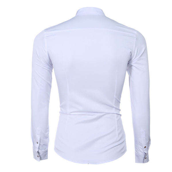 White Casual Shirts-White - Asian M