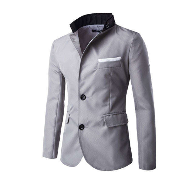 Men's Blazer-Deep Pink /Dark Grey/ Black
