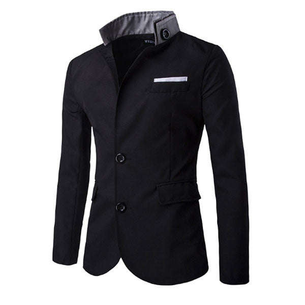 Men's Blazer-Deep Pink /Dark Grey/ Black