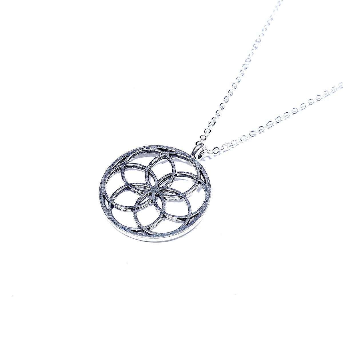 Sacred Geometry Seed of Life Silver Pendant