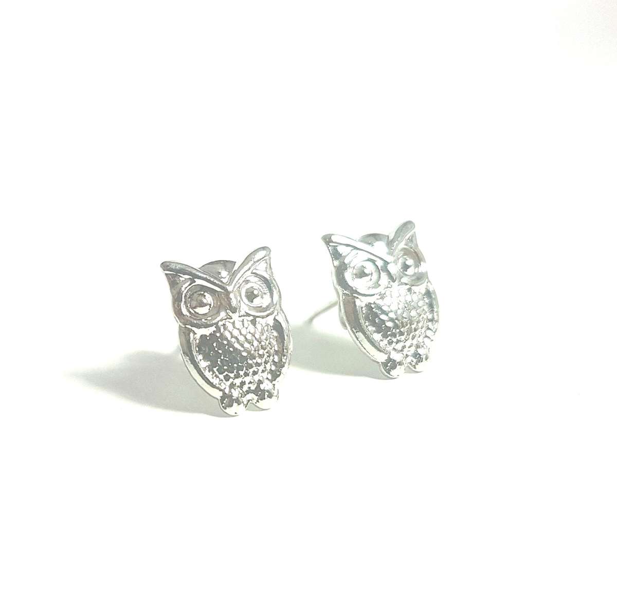 Silver Plated Owl Earrings