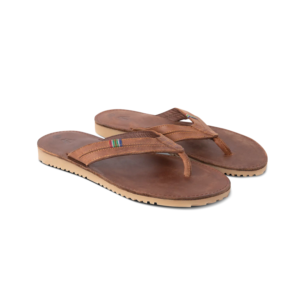 Veldskoen Mens Plakkie - Thick Strap (Brown Leather)