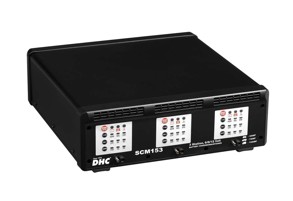 Automotive Digital Bus Charger/Maintainer Station, 2/7/15Amp / 12V Smart Car Battery Charger.