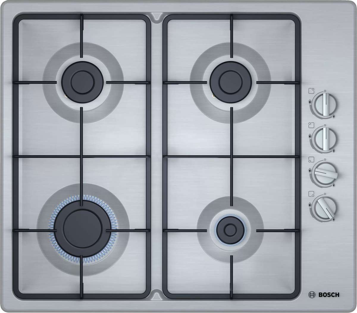 BOSCH 60CM GAS HOB STAINLESS STEEL SERIES 2 - PBP6C5B62M