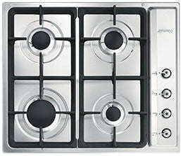 SMEG GAS HOB 60CM STAINLESS STEEL 4 BURNER - PS60GHC