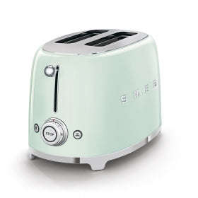 SMEG RETRO 2 SLICE TOASTER PASTEL GREEN TSF01PGSA