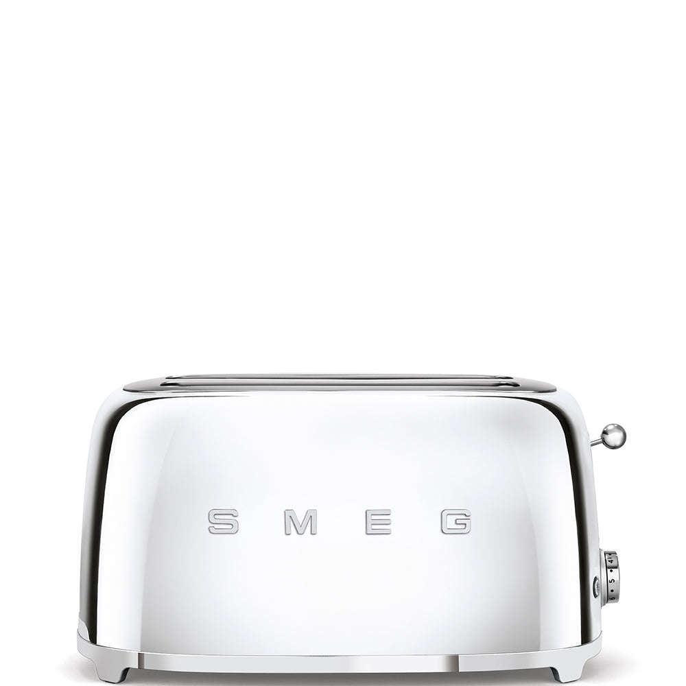 SMEG MIRRORED CHROME RETRO 4 SLICE TOASTER TSF02SSSA