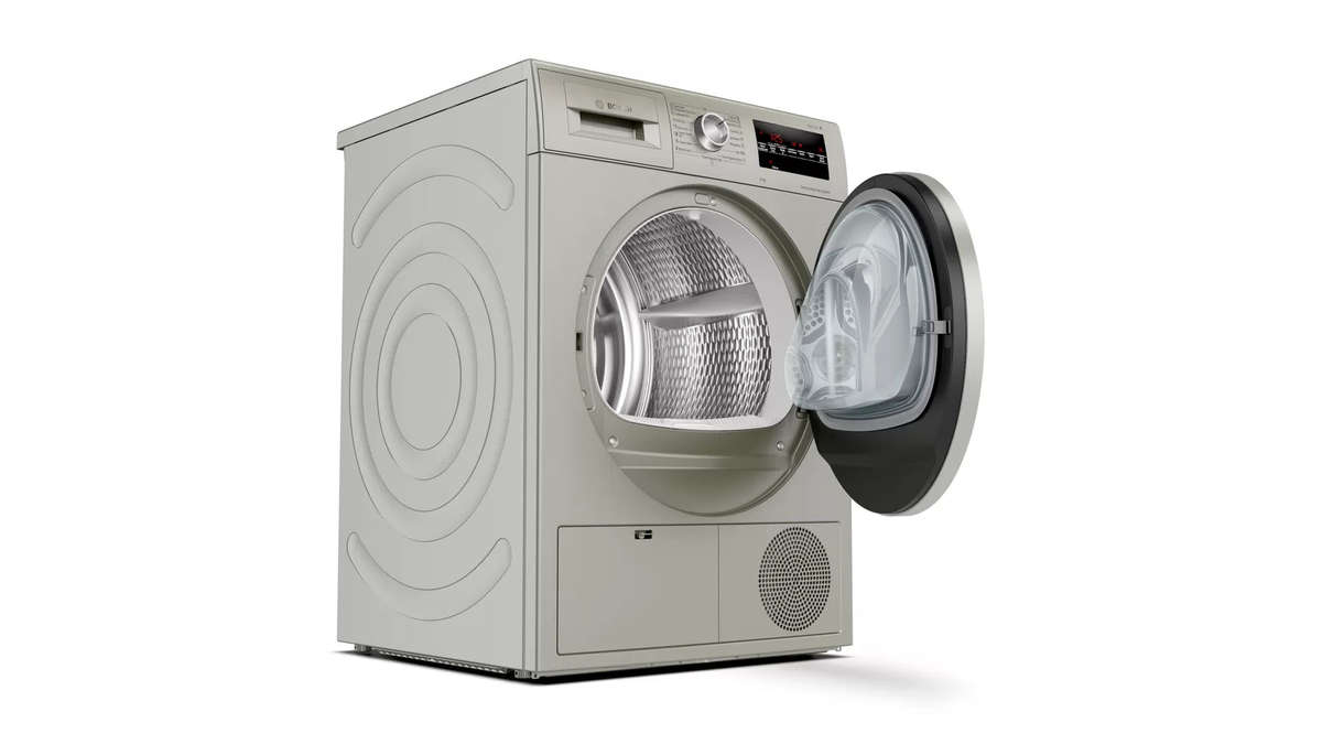 BOSCH 9KG CONDENSER TUMBLE DRYER SERIES 6 SILVER - WTG8640SZA