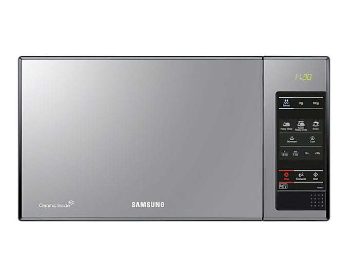 SAMSUNG 23L MICROWAVE 800W SOLO BLACK FRAME WITH MIRROR DOOR - ME83X