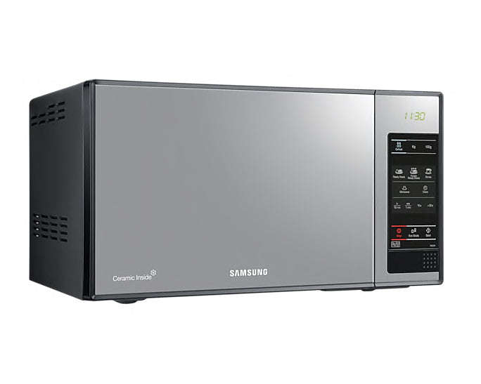 SAMSUNG 23L MICROWAVE 800W SOLO BLACK FRAME WITH MIRROR DOOR - ME83X