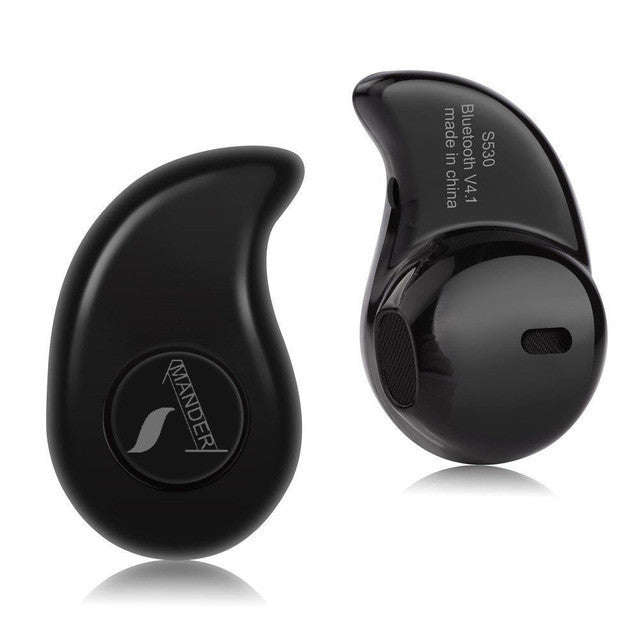Mini Wireless in-ear Earpiece Bluetooth Earphone Headset Cordless Headphone Earbuds in ear - Black