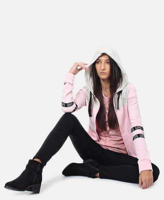 URBAN STYLE CASUAL HOODY - PINK