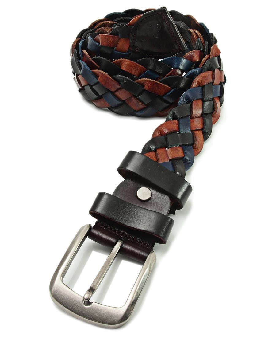 Genuine Leather Belt - Navy - Navy / L