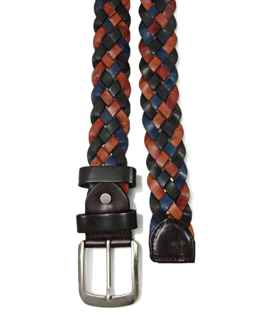 Genuine Leather Belt - Navy - Navy / L