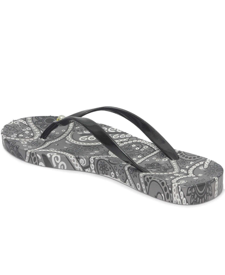 Ladies' Flip Flops - Black - Black / UK 7