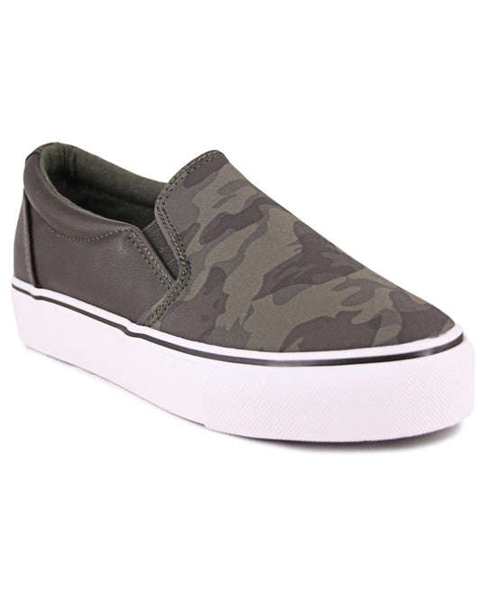 LADIES PLATFORM CAMO SNEAKERS OLIVE TOMTOM