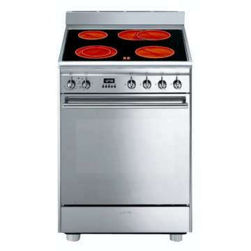 SMEG - 60cm Stainless Steel Concert Cooker with Burner and Multifunction oven