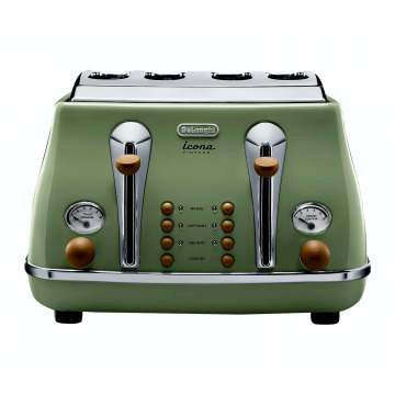 DELONGHI CTOV4003.GR - Icona 4 Slice Toaster Green