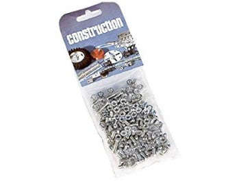 SPARES SET 120 ASSORTED PLATED SCREWS & NUTS ,CONSTRUCTION SET,MODEL BUILDING K