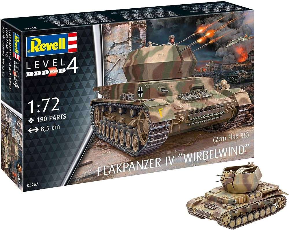 AA TANK IV "WIRBELWIND" (2 CM FlAK 38) 1/72, PLASTIC SCALE MODEL KIT