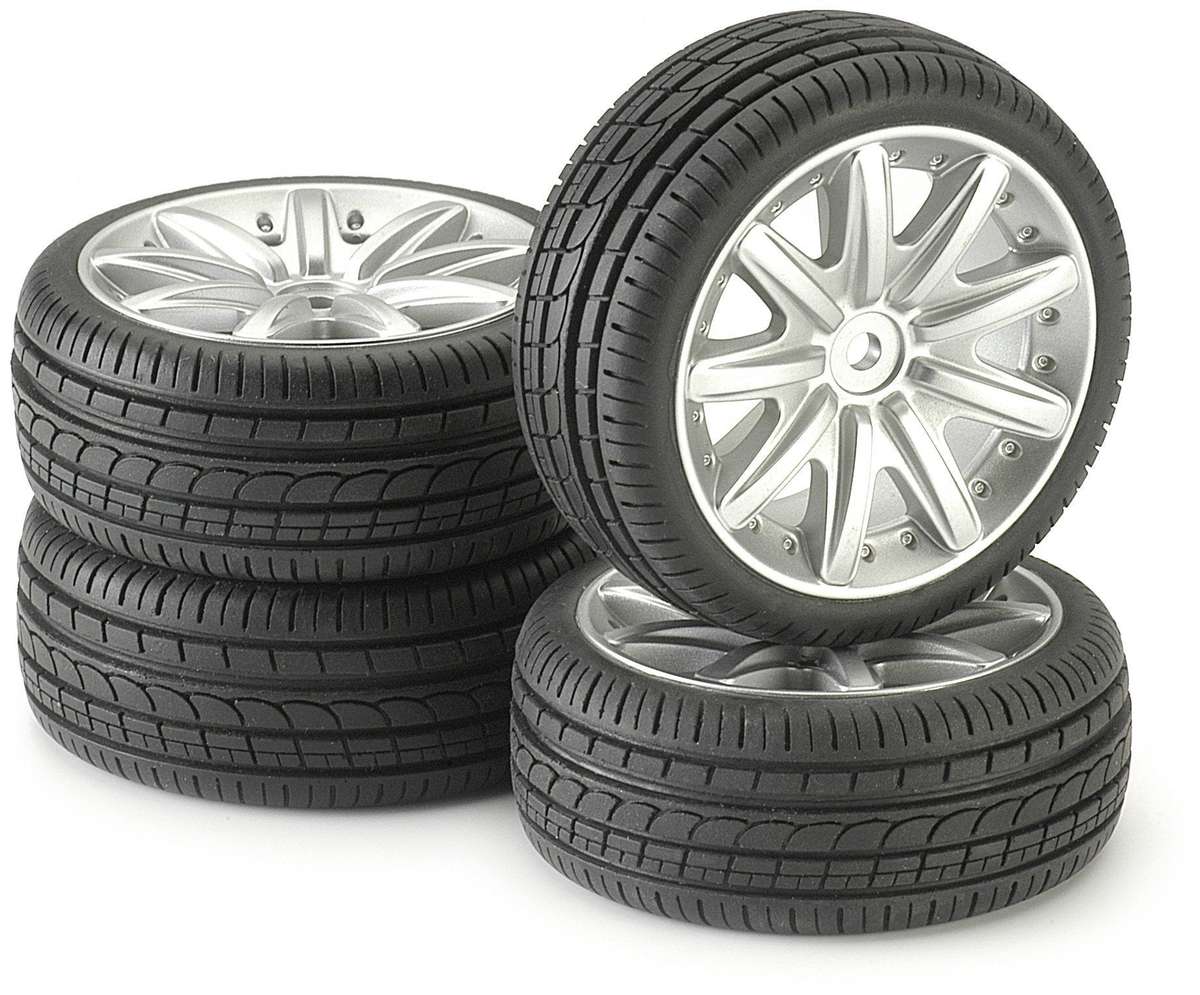 Tire & Rim Set - For 1/10 Radio control Car 12mm hex