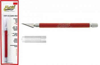 KNIFE GRIP ON RED WITH SAFETY CAP HOBBY TOOL, ARTS AND CRAFTS, STATIONERY, MINIATURE MODEL BUILDING