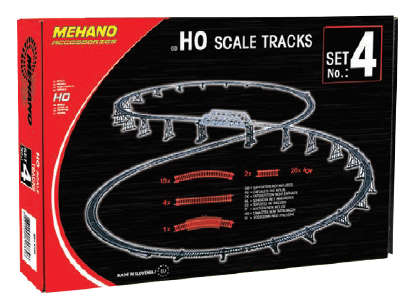 Set 4 - 26 Piece Track & Clips HO TRAIN ACC