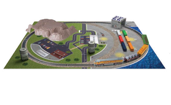 Diesel Cargo With  Oval Layout TRAIN SET HO