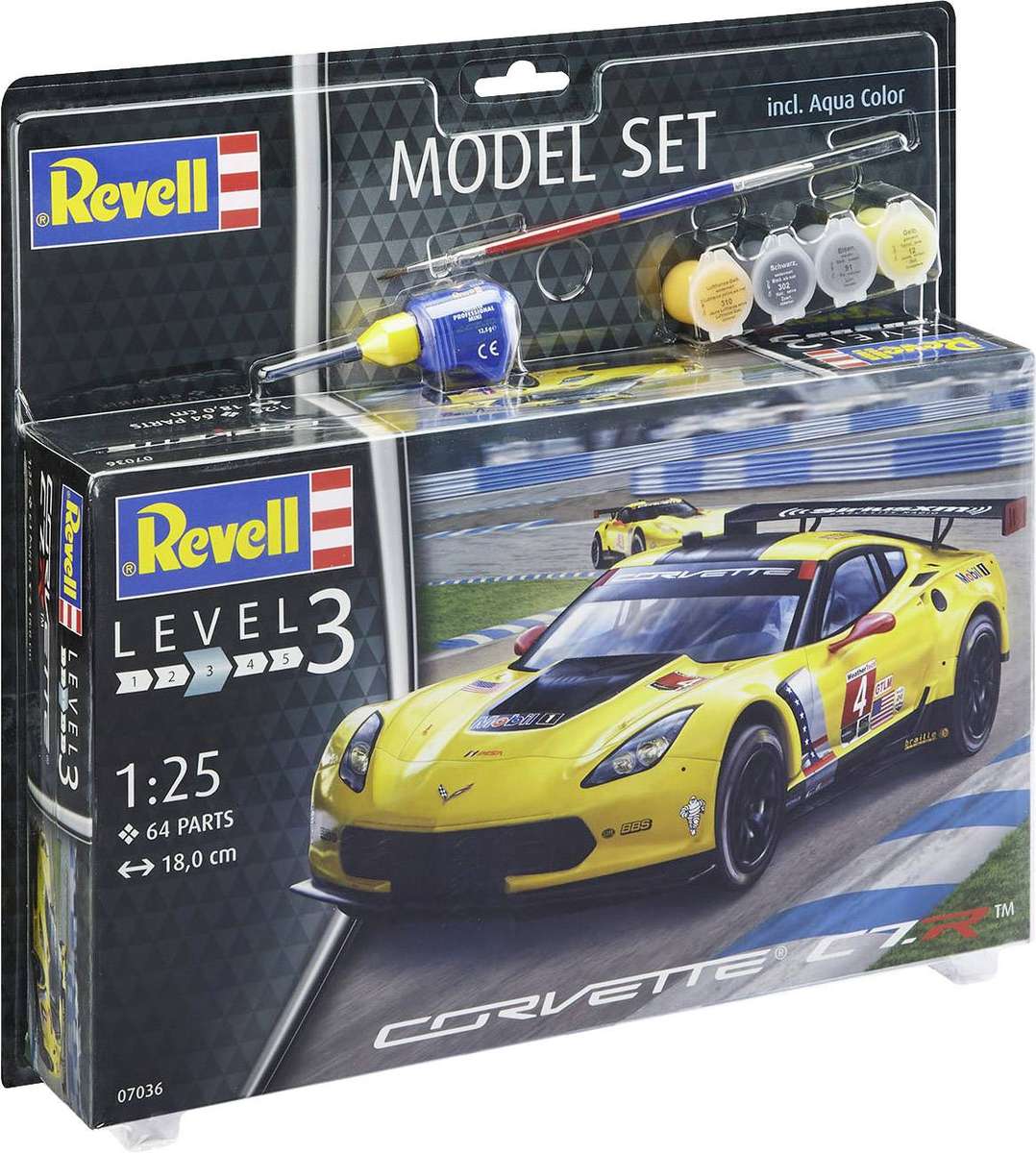 1/25 CORVETTE C7-R PLASTIC MODEL KIT