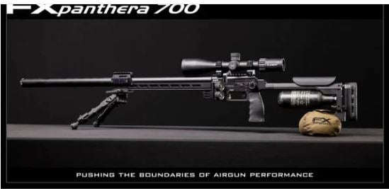 FX AIR RIFLE PANTHERA .22 EXP BLACK - 700