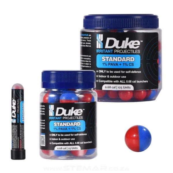 Duke Standard Irritant Projectiles 0.68 Calibre Self Defence (Choose Pack Size)