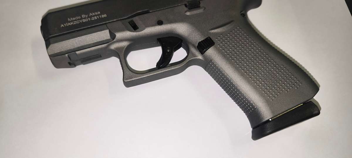 AKSA Arms Model AK-22 Blank Gun Glock 43X - Grey SIlver