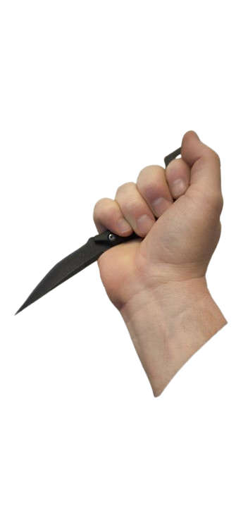 Fixed Blade D2 Stonewashed Ring Knife with Kydex Sheath