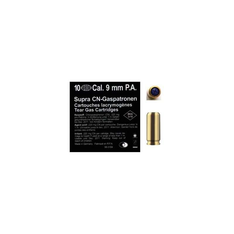 Wadie Teargas Cartridge 9mm for Blank Front firing Guns - Box of 10