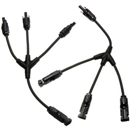 1 to 3 MC4 Solar Style Branch Panel Cable Connectors