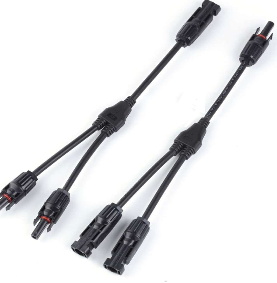 1 to 2 MC4 Solar Style Branch Panel Cable Connectors