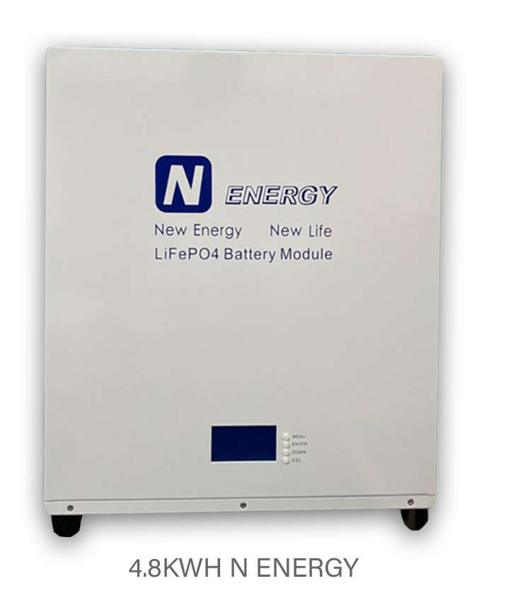 Nenergy 4.8KW 48V Lithium-ion LiFePo4 Battery - Wall mount With Cables