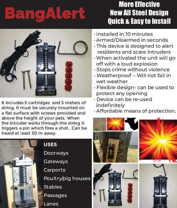 Tripwire BangAlert | Lets Off a Very Loud Bang When Triggered | Early Warning System